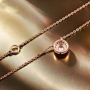 1ct Colorless Round Brilliant Cut Moissanite Pendant Necklace - Image 6