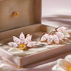 Blossom in Style with Petal Moissanite Earrings - Image 5