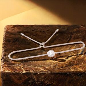 Exceptional Sparkle: 0.5ct round moissanite bracelet - Image 5