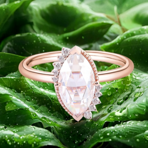 Unique Marquise Moissanite Ring - Image 3