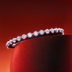 0.45ctw Classic Round Moissanite Eternity Band - Image 4